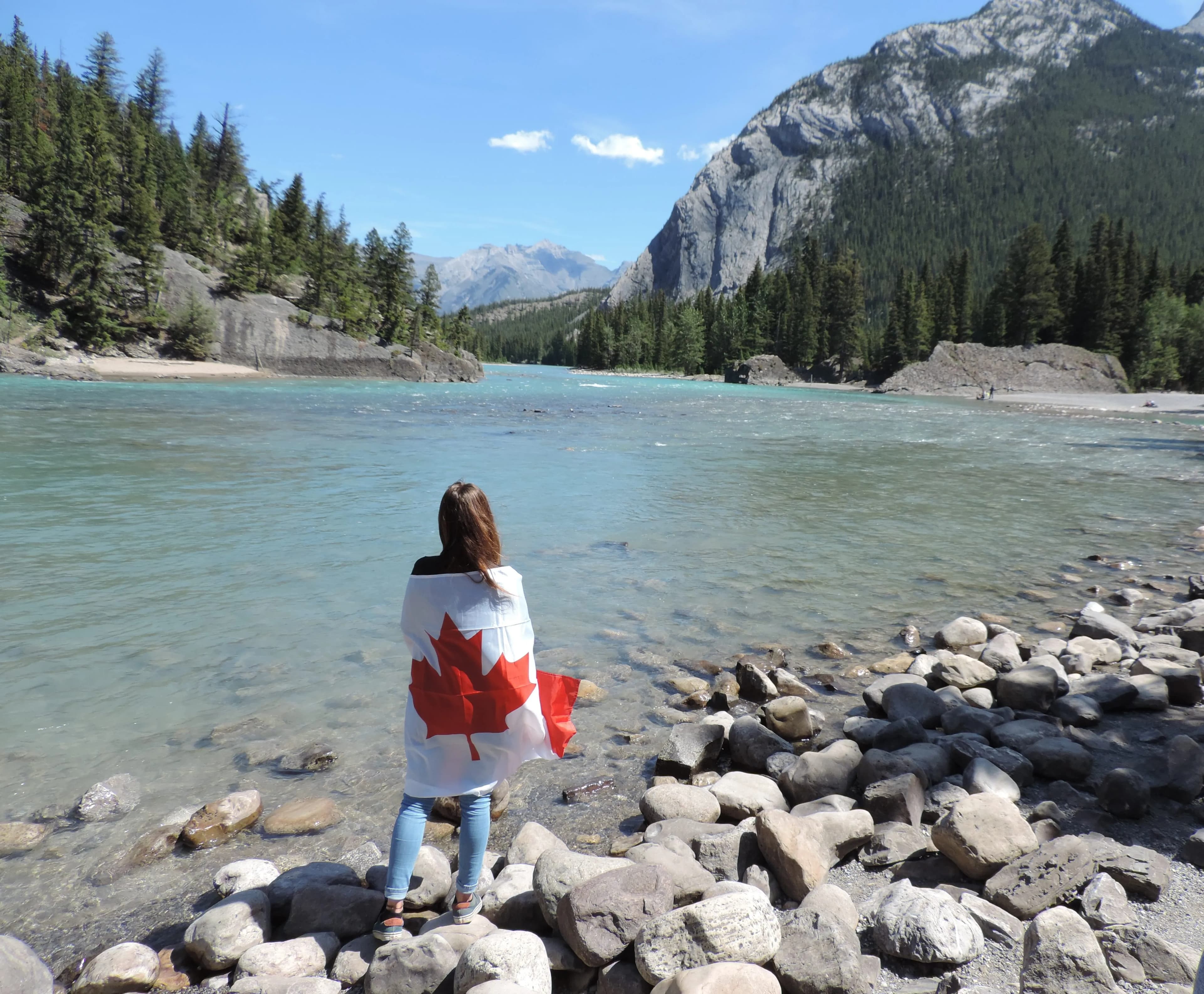 Concorso Estivi Canada Orizzontale Spalle Bandiera Paesaggio Paese Convertito Da Jpg