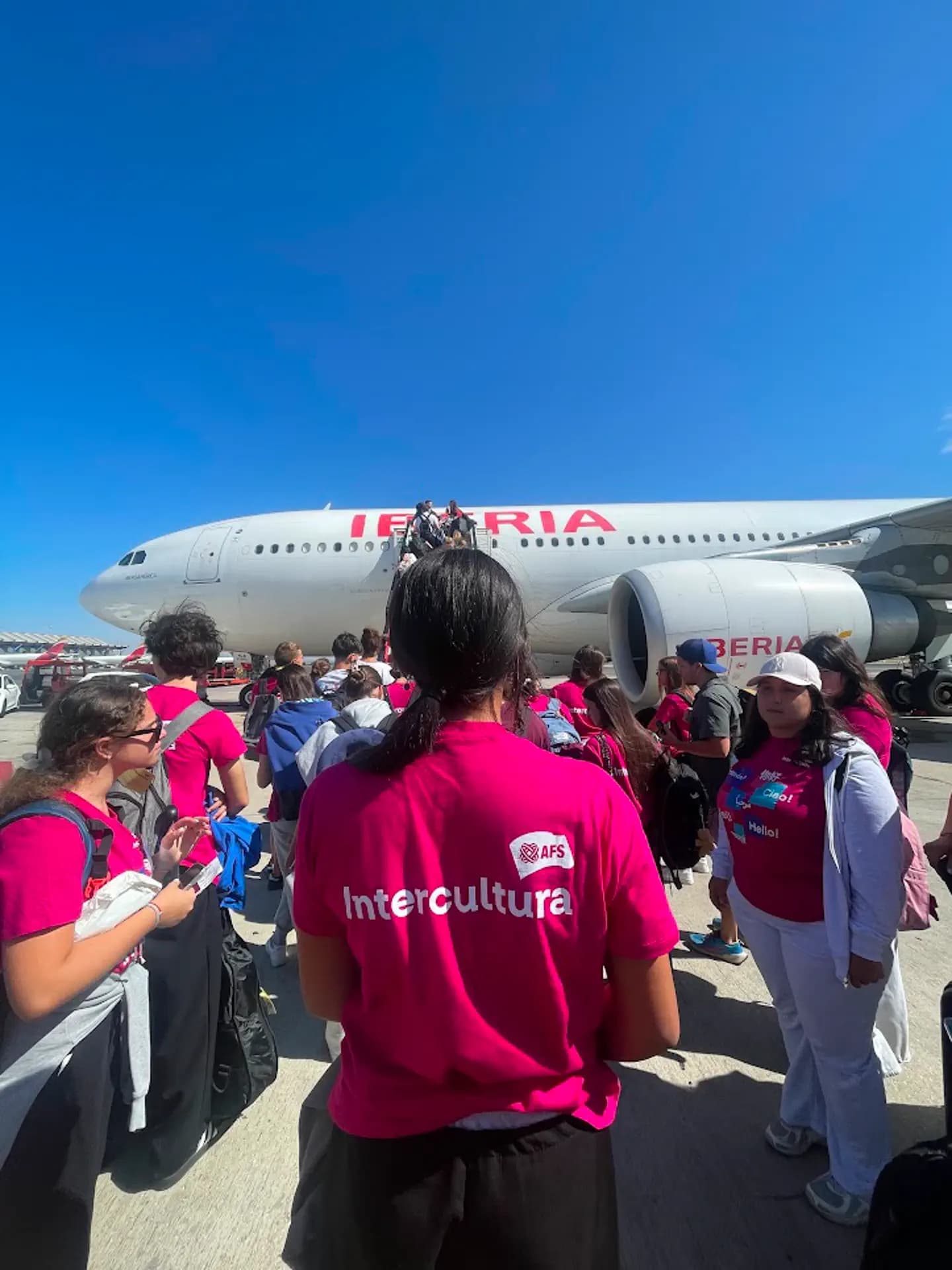 Maglietta Spalle Studentessa Aereo Partenze Verticale
