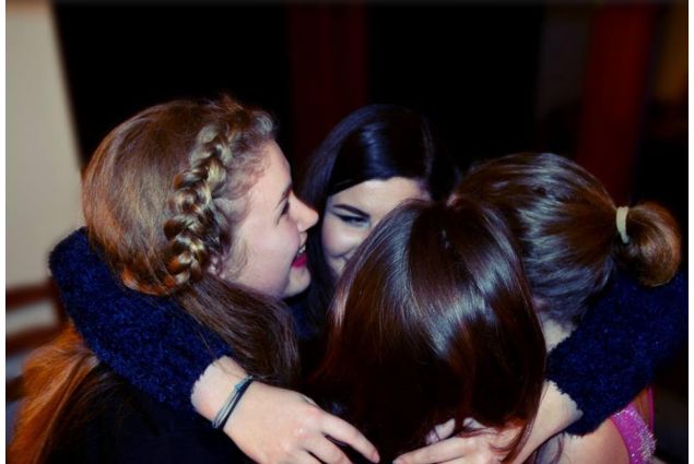 Io e le mie migliori amiche di scuola (Bára, Pája, Zuzka) alla festa dei miei 18 anni
