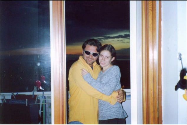 Ivano con sua sorella australiana Amanda nel 1999